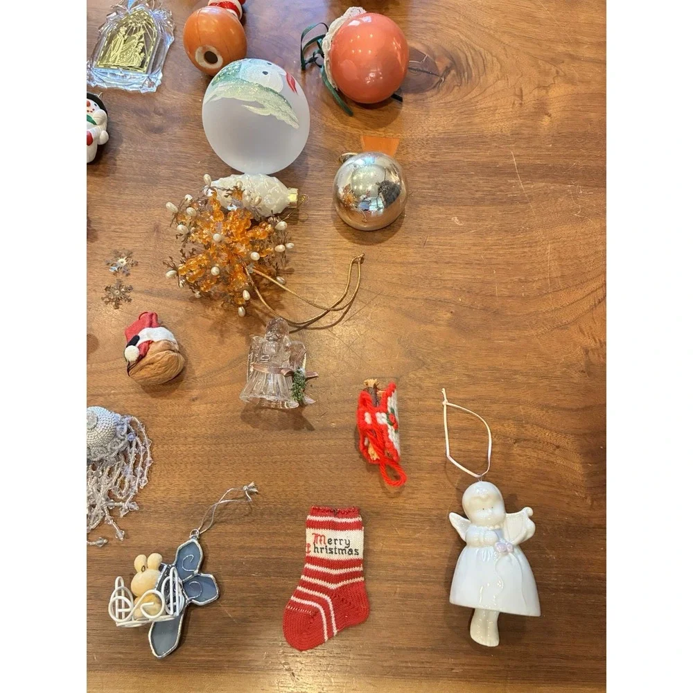 Huge Lot Of Vintage Christmas Ornaments & Figurines 50s 60s 70s 80s